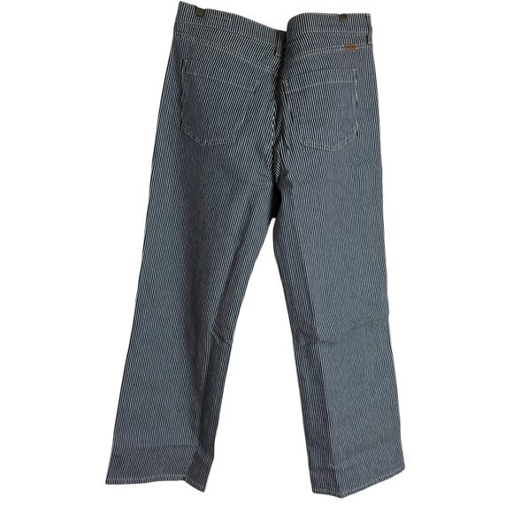 AYR Blue Striped Wide Leg High Rise Carpenter Pants Size 33 - Picture 7 of 9